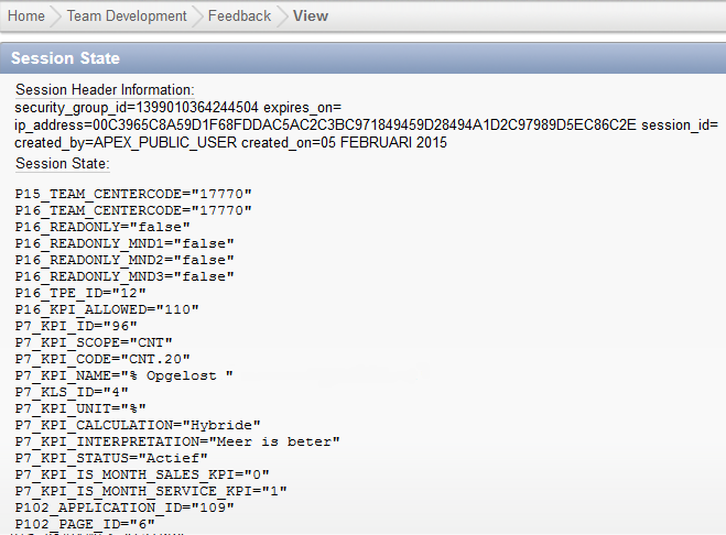 Apex Session State Feedback