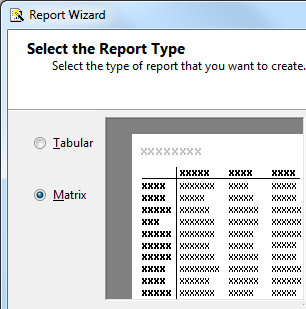 Ssrs Report Wizard Matrix