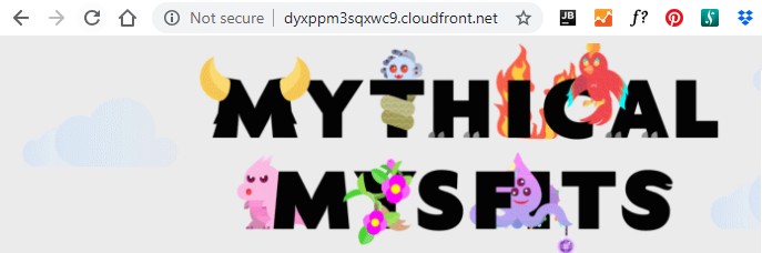 Aws Moder App Mysfits Home Page