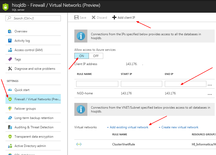 Azure Sql Server Firewall
