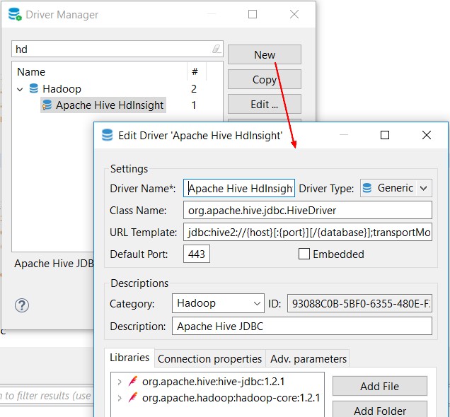 Dbeaver Hdinsight Spark Hive Jdbc