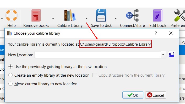 Calibre Library Path