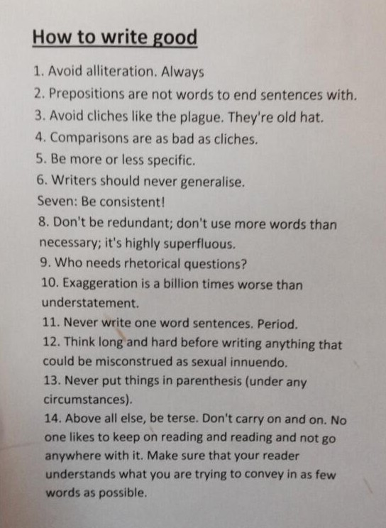 How To Write Good