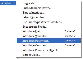 Jdeveloper Refactor Menu
