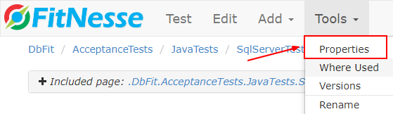 Fitness Page Properties