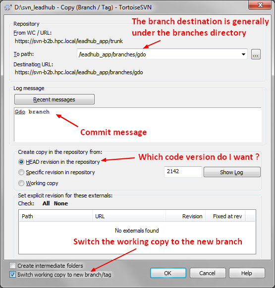 Svn Tortoise Copy Branch