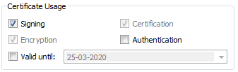 Certificate Usage