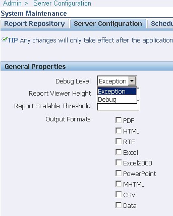 Bip Log Server Configuration