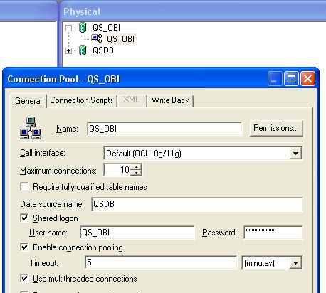 Obiee Complement Connectionpool