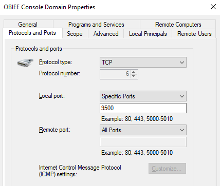 Firewall Obiee Weblogic Server