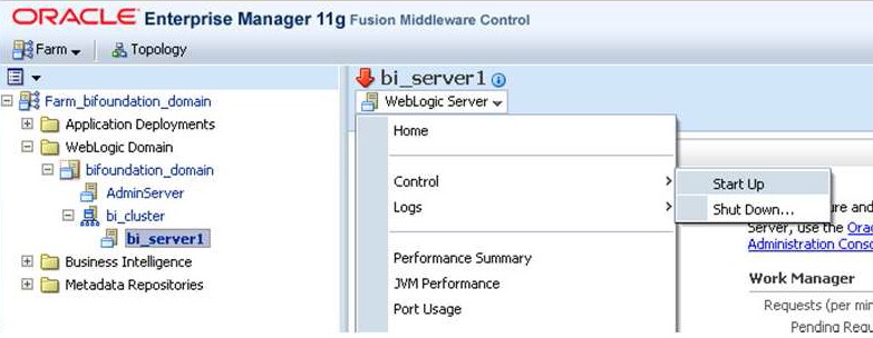 Obiee11g Restart Managed Server