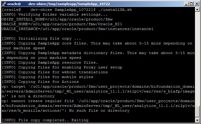Obiee 11g Sample App Installsa