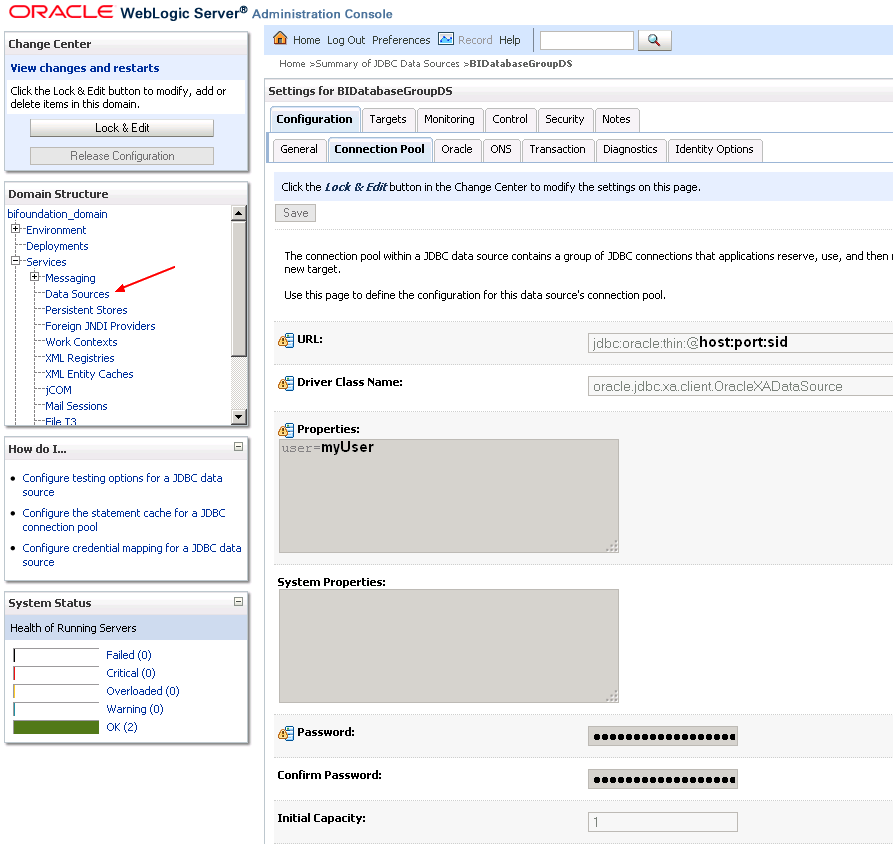 Obiee Bidatabasegroupds