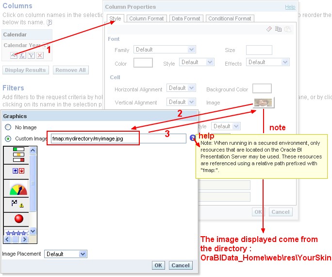 Obiee Column Porperty Style Image