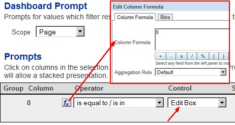 Obiee Dashboard Prompt Parameter