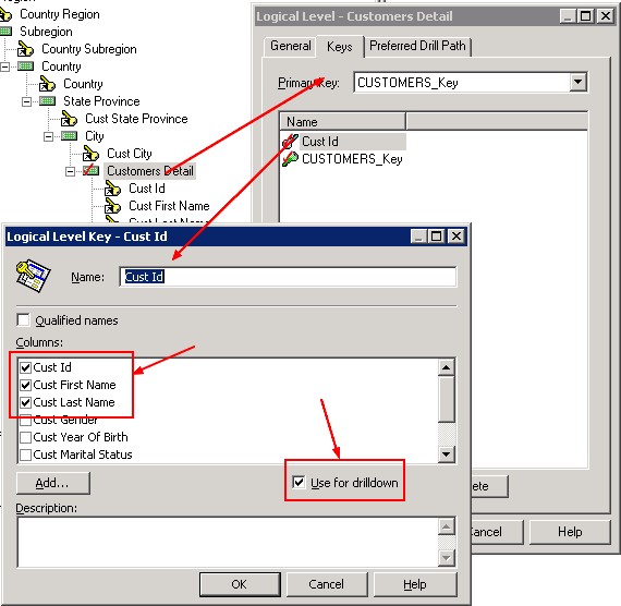 Obiee Dimension Drill Down Parameters