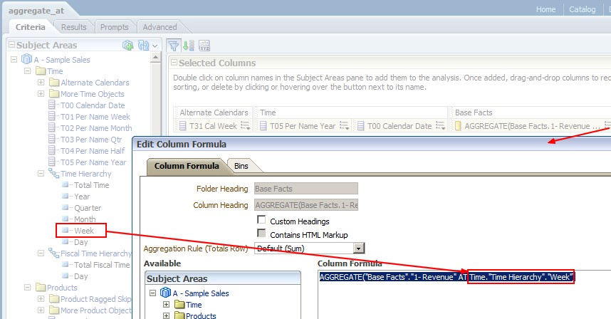 Obiee 11g Aggregate At