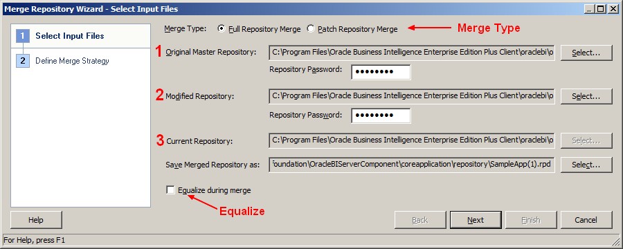 Obiee 11g Merge Repository