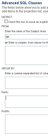 Obiee Answers Advanced Sql Clauses