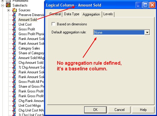 Obiee Baseline Column