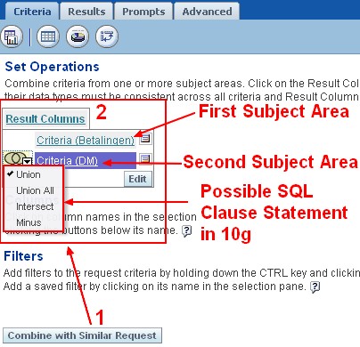 Obiee Combine With Similar Request