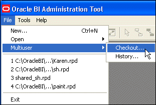 Obiee Repository Checkout