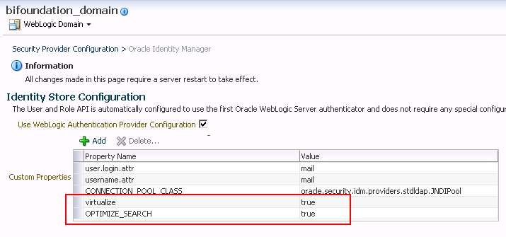 Weblogic Identity Store Virtualize Conf