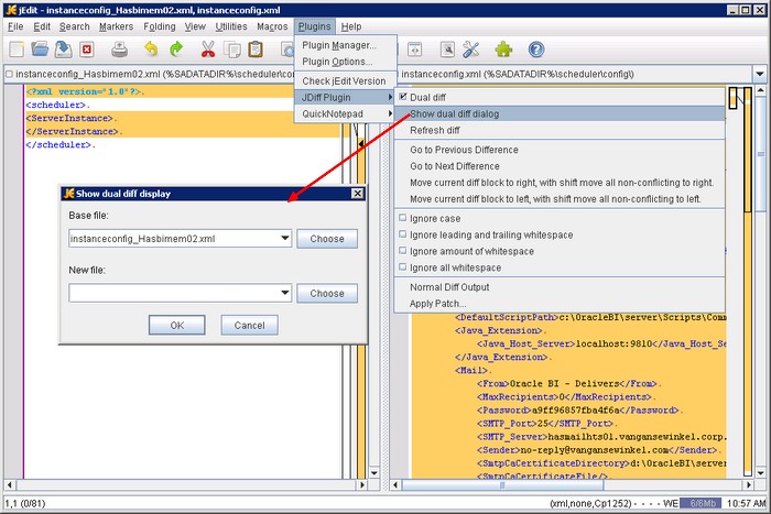 Jedit Jdiff Show Dual