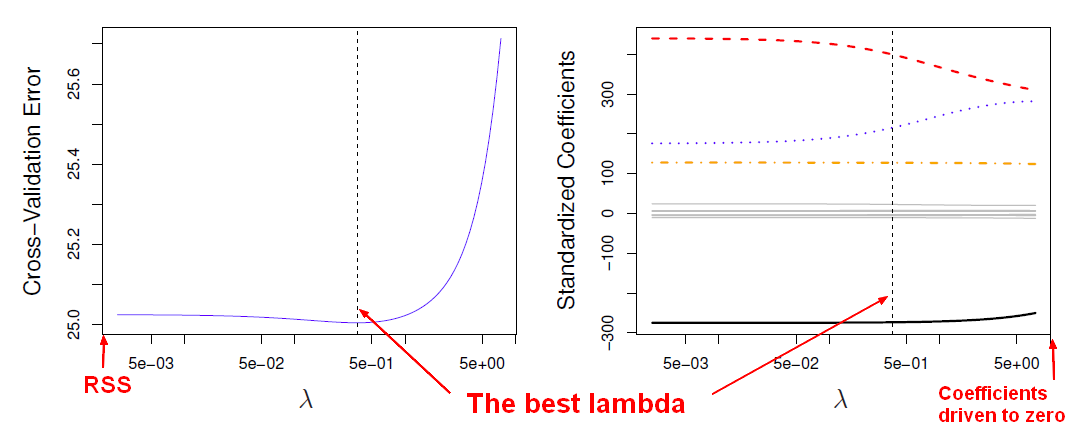 Shrinkage Model Selection Lambda