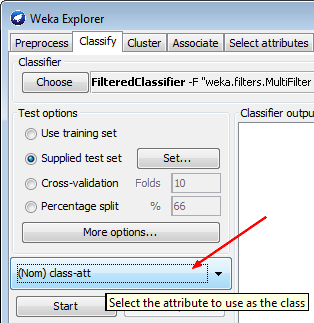 Weka Target Class