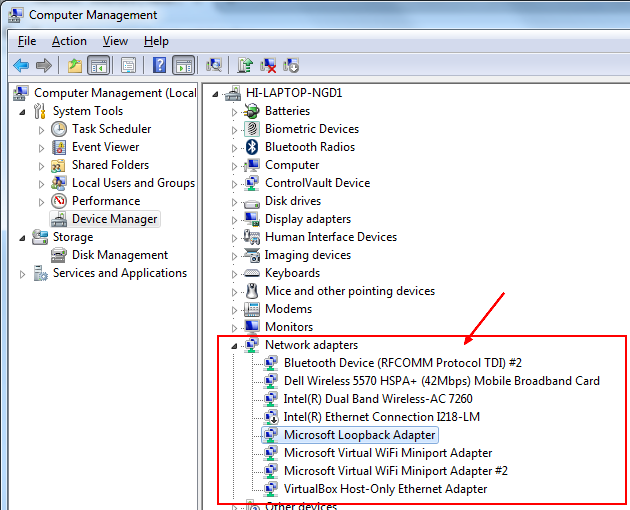 Windows Network Adapter
