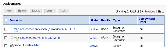 Weblogic Endeca Server Application