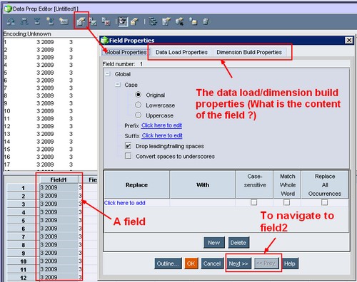 Essbase Field Properties