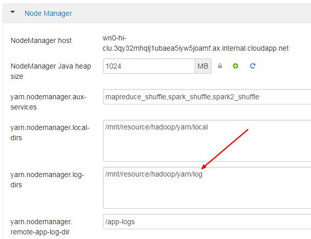Ambari Yarn.nodemanager.log Dirs