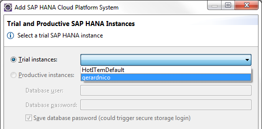 Sap Hana Cloud Select Trial Instance