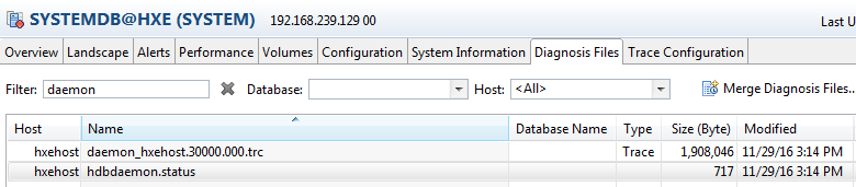 Sap Hana Diagnostic File Daemon
