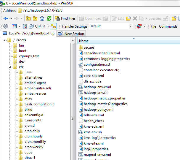 Hdp Sandbox Winscp
