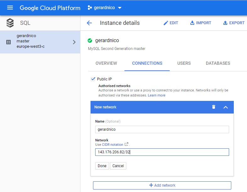 Gcp Sql Authorized Network