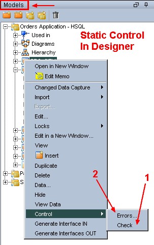 Odi Designer Control Error Check