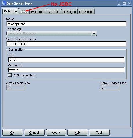 Odi Essbase Data Server