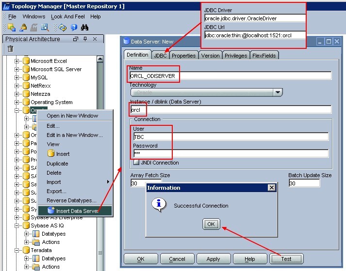 Odi Topology Create Data Server