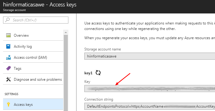 Azure Storage Account Key