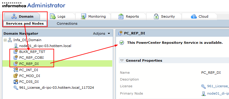 Powercenter Repository Adminconsole
