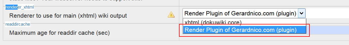 Dokuwiki Render Xhtml Configuration