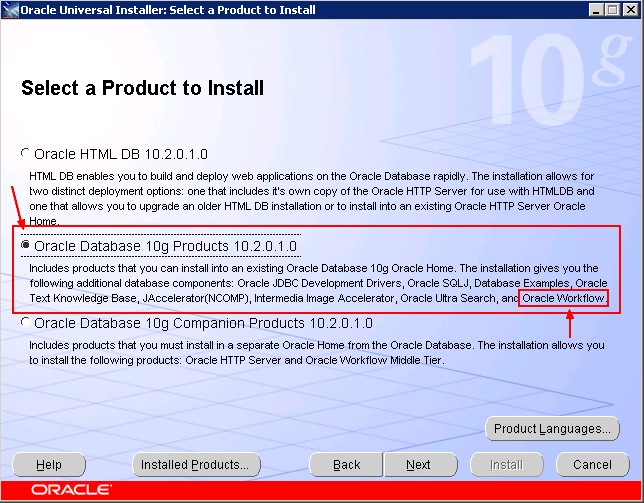 Companion Oracle 10g Product