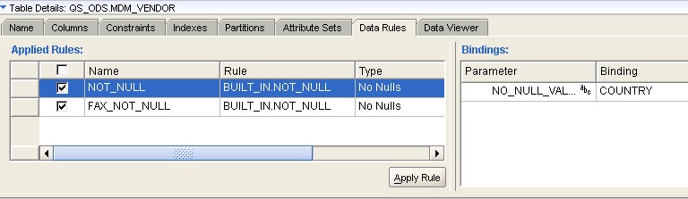 Owb Table Data Rule Tab