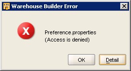 Owb Preferences Properties Denied