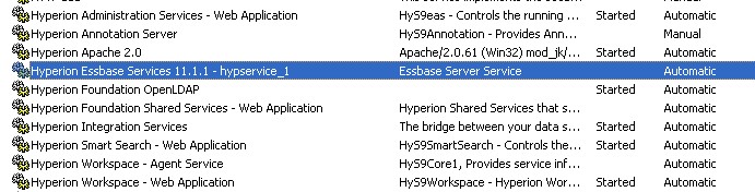 Epm Hyperion Service