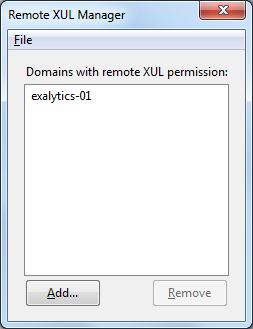 Remote Xul Manager