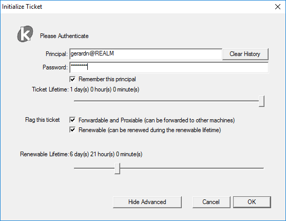 Kerberos Ticket Manager Ticket Get